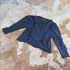 Vigorellla Ruffled Button-Up Cardigan